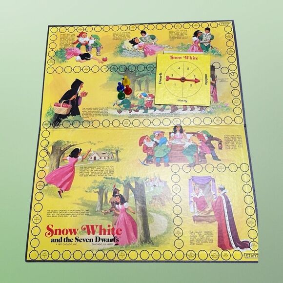 Vintage 1977 Snow White And The Seven Dwarfs Board Game Cadaco COMPLETE - Picture 2 of 5